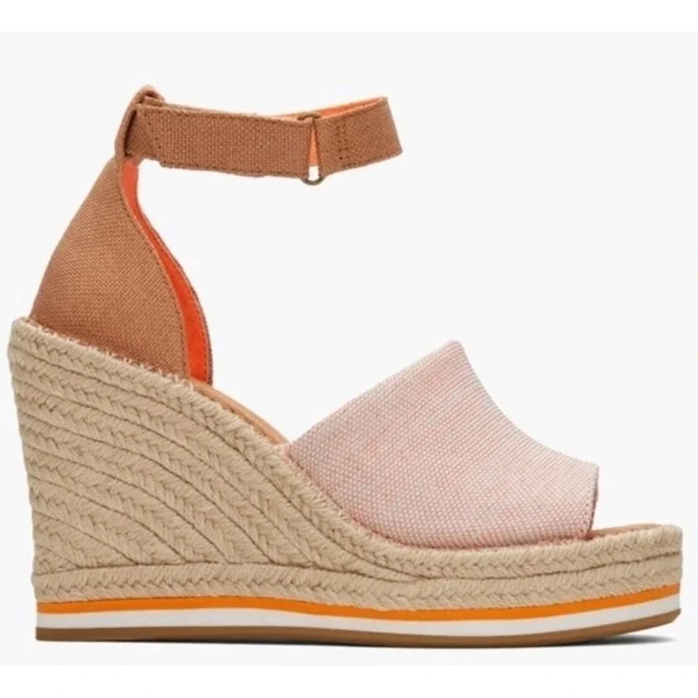 Tom's Women's Marisol Ankle Strap Wedge Sandal Size 11